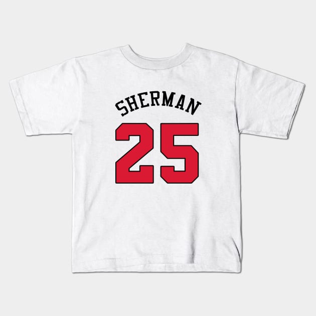 Richard Sherman Number Kids T-Shirt by Cabello's